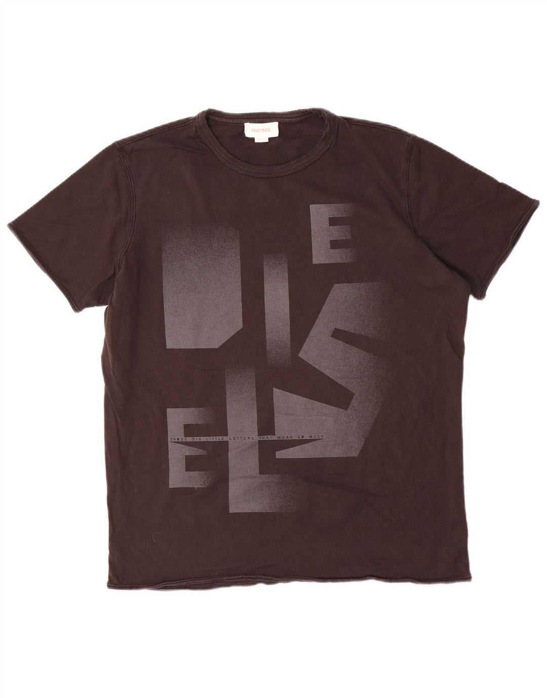 Tricou grafic pentru bărbați Diesel Top mare din bumbac negru