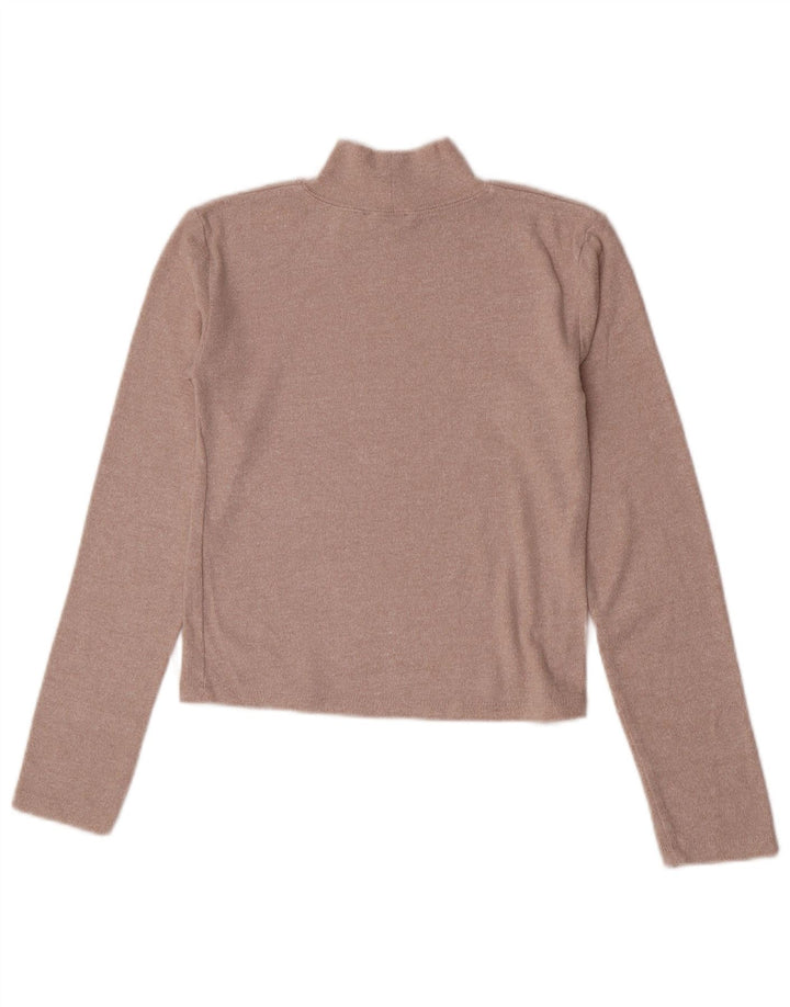 Crop Top pentru femei Zara cu mânecă lungă UK 12 Medium Bej
