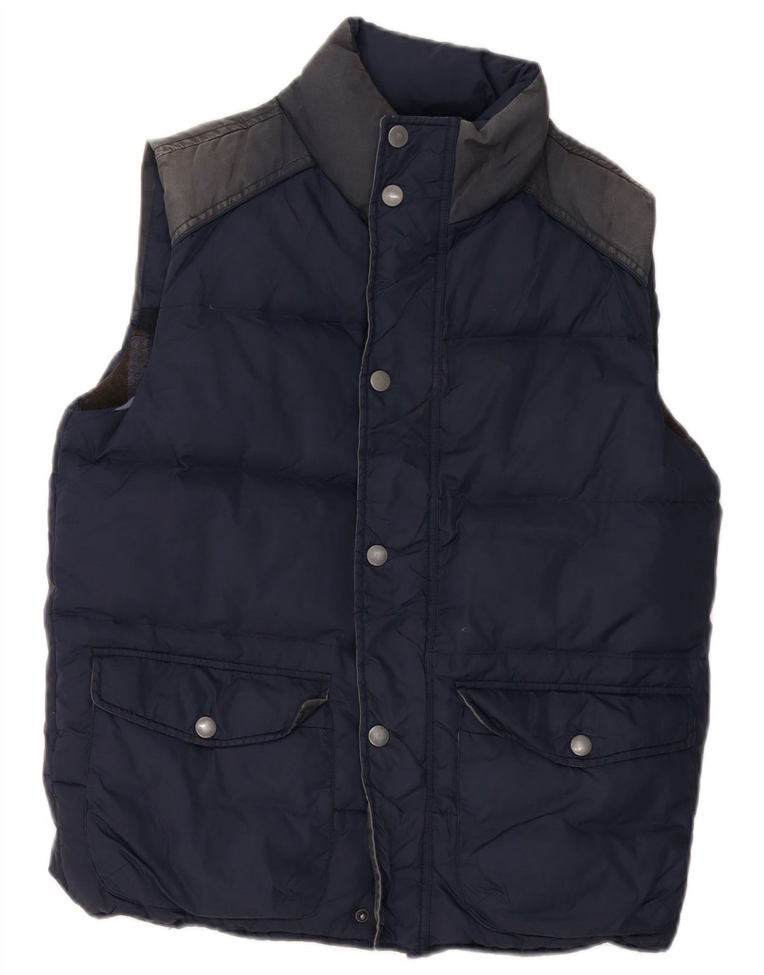 FAT FACE Gilet căptușit pentru bărbați UK 38 Medium Navy Blue Colorblock