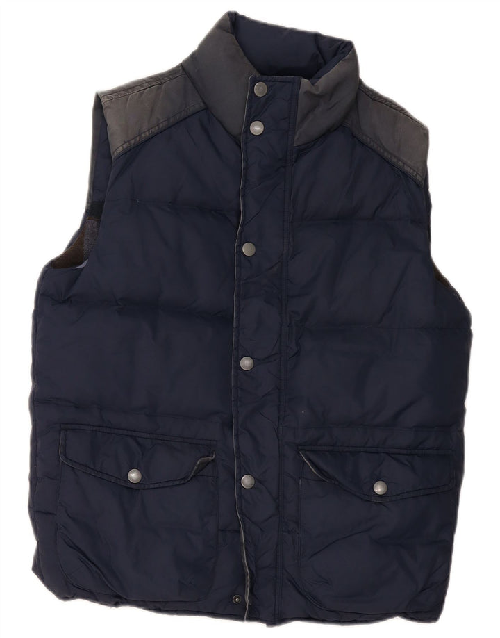 FAT FACE Gilet căptușit pentru bărbați UK 38 Medium Navy Blue Colorblock