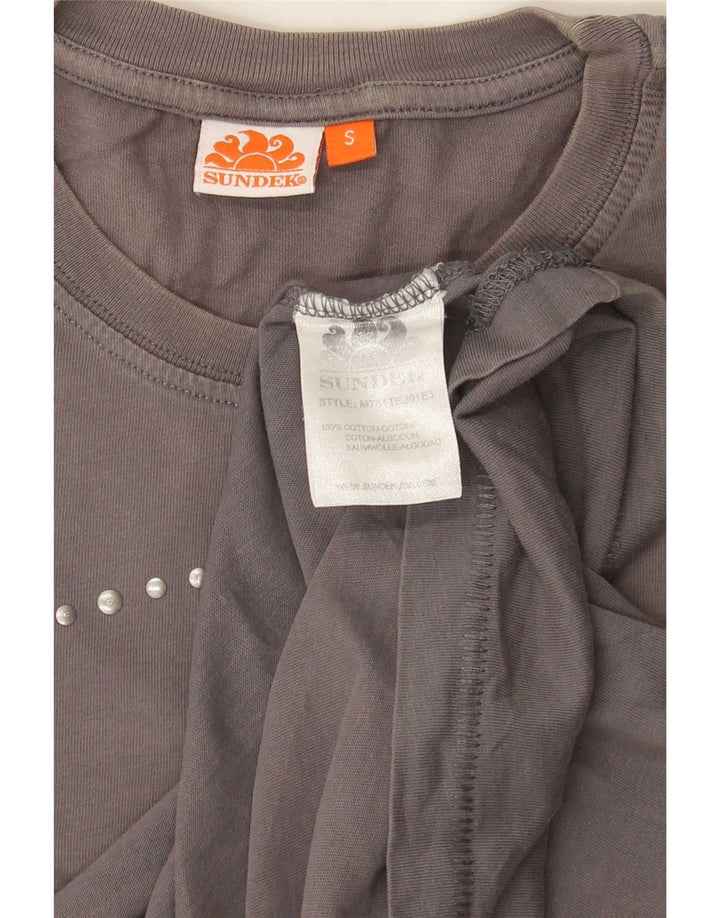 Tricou grafic Sundek pentru bărbați Top mic din bumbac gri