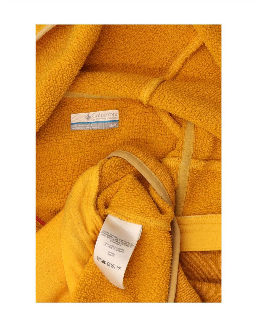 Pulover cardigan cu glugă Columbia pentru femei UK 12 Poliester galben mediu