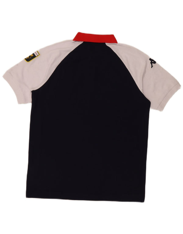 Tricou polo pentru bărbați Kappa Gara Graphic Rugby, mare, albastru, bumbac color bloc