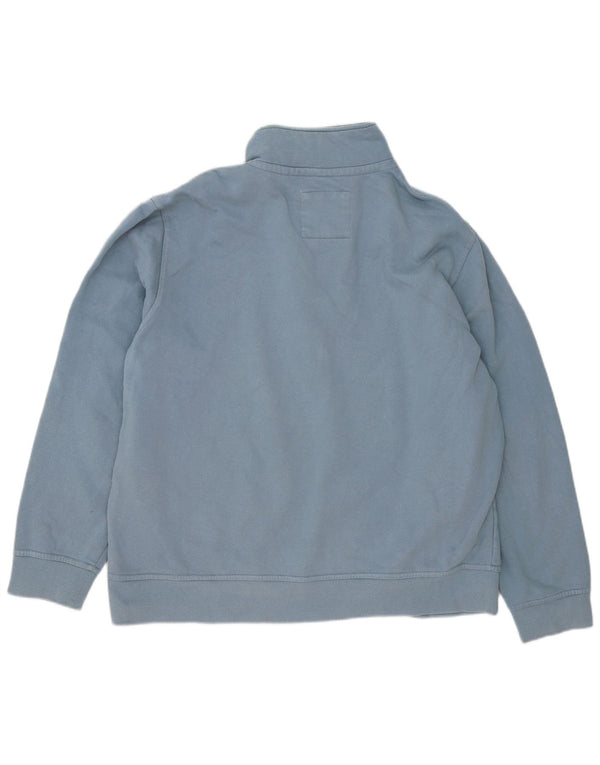 Crew Clothing Hanorac pentru bărbați cu fermoar și gât Jumper 2XL, bumbac albastru