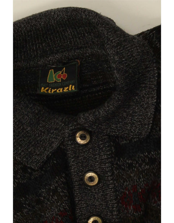 Tricou polo vintage pentru bărbați XL Gri Fair Isle
