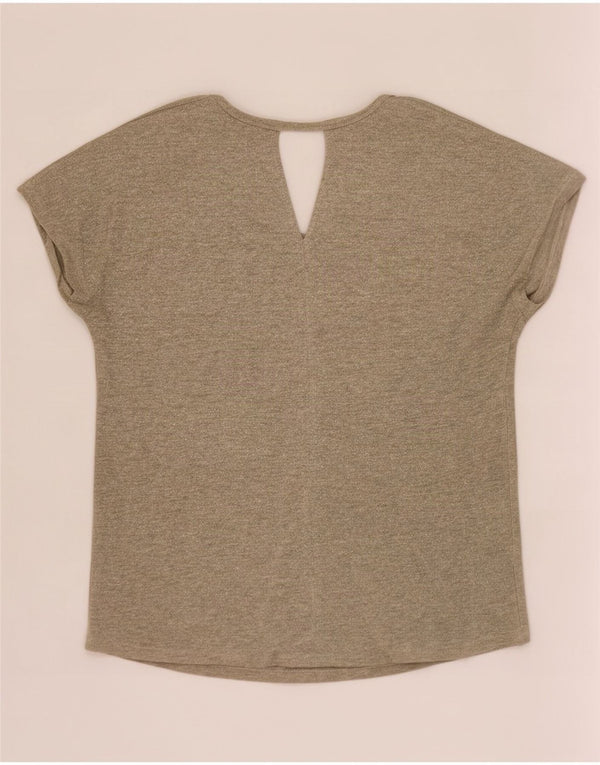 Massimo Dutti Tricou supradimensionat pentru femei Top UK 6 XS Bej Viscoză