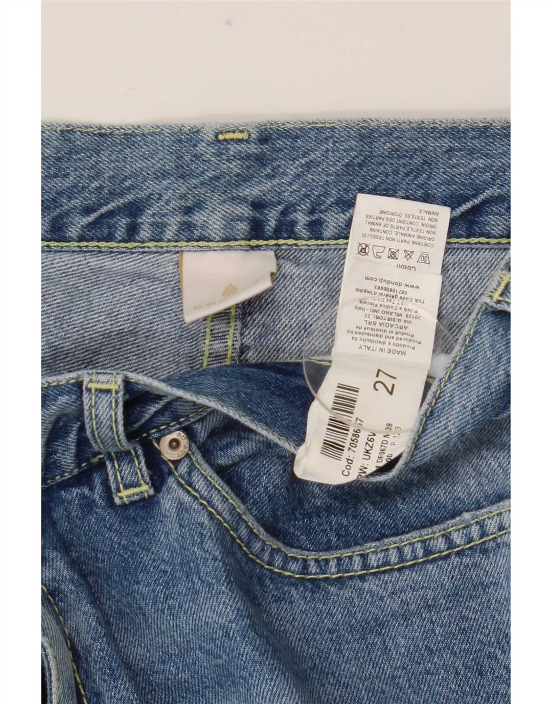 Dondup Blugi Distressed drepte pentru femei W27 L28 Bumbac albastru