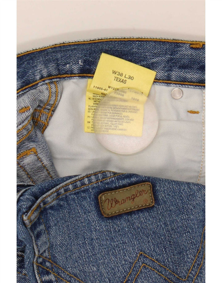 Blugi drepte pentru bărbați Wrangler Texas W38 L30 Bumbac albastru