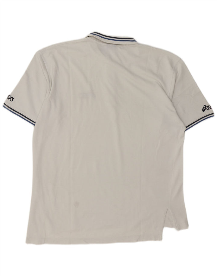 Tricou polo pentru bărbați Asics XL, bumbac alb