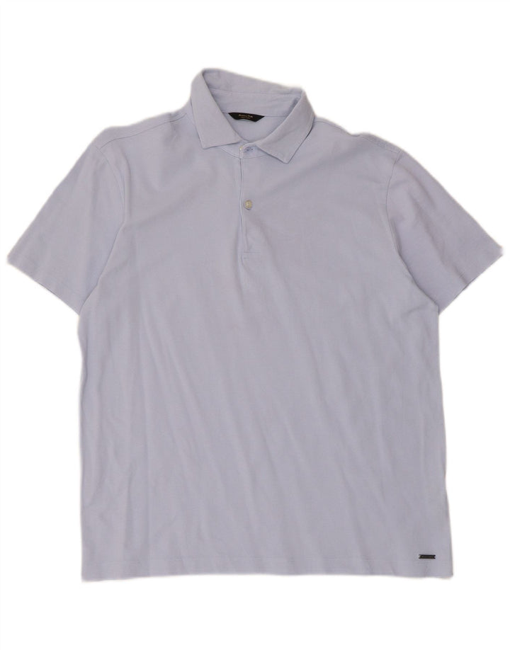 Tricou polo Massimo Dutti pentru bărbați, mare, albastru, bumbac