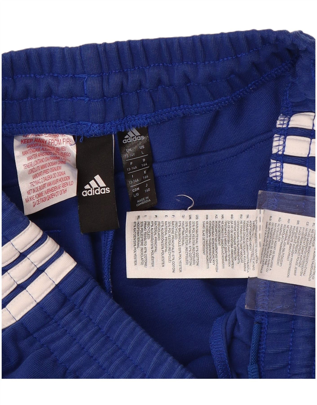 ADIDAS Băieți Pantaloni Trening Pantaloni Joggeri 13-14 Ani Bumbac Albastru