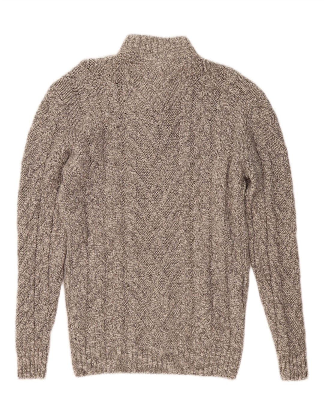 WESTBURY Pulover pentru bărbați cu gât cu nasturi, lână, gri mediu