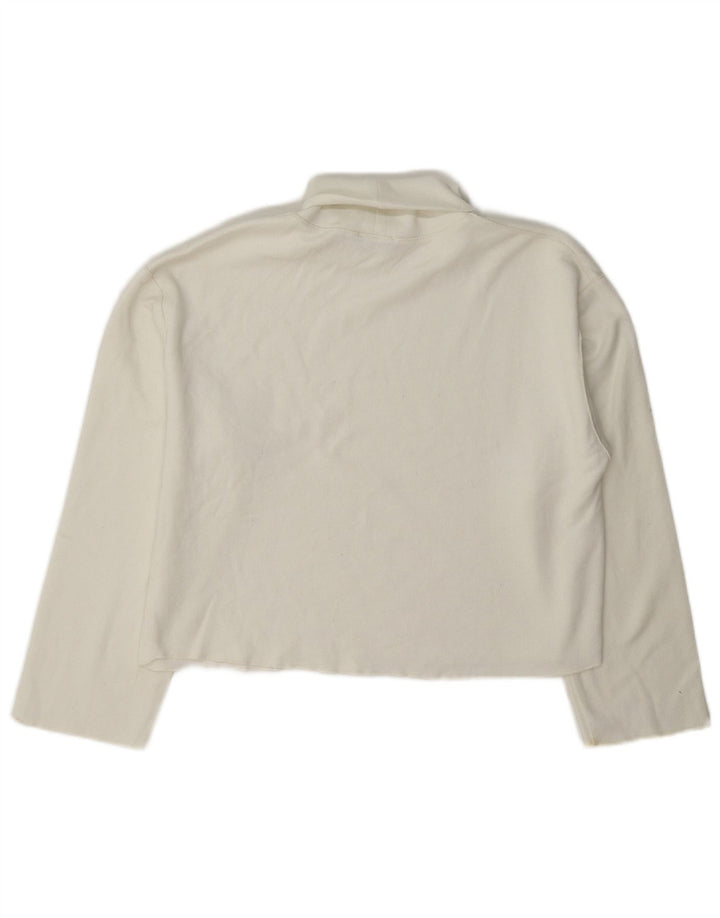Pulover oversized cu gât rulat Zara pentru femei UK 10 Small White