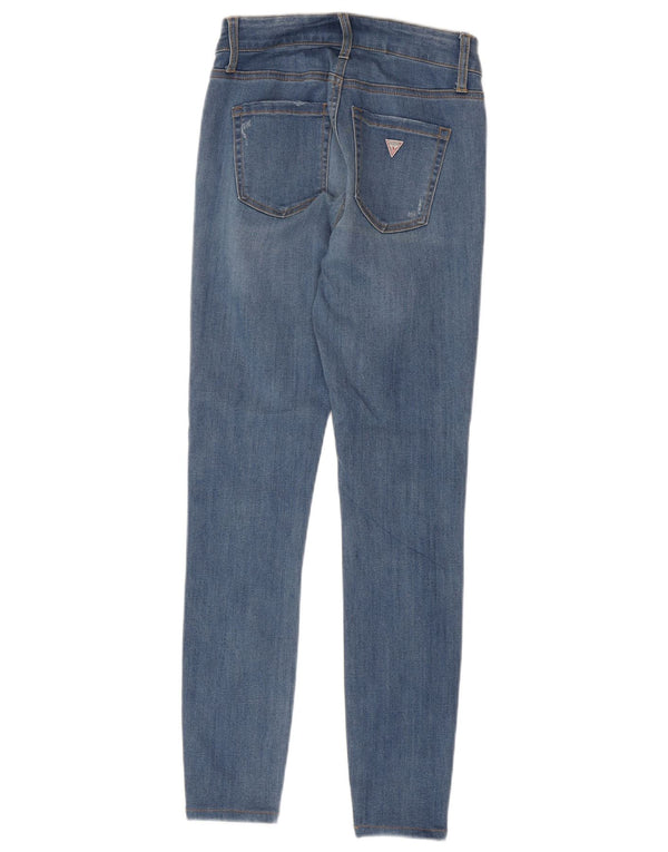 Blugi skinny pentru femei Guess W27 L28 Bumbac albastru