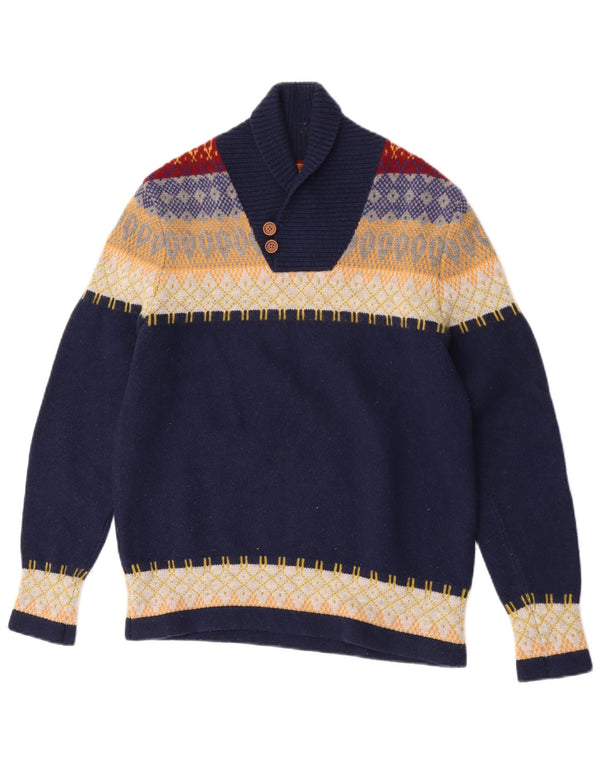 Pulover Levi's pentru bărbați, cu gât șal, albastru mijlociu, color block