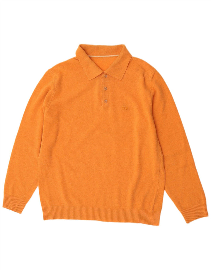 Sergio Tacchini Pulover pentru bărbați cu gât polo XL Lână portocalie