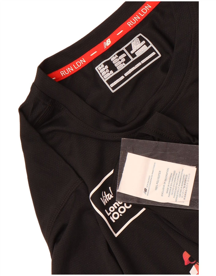 Tricou grafic pentru bărbați New Balance Top Mediu Negru Poliester