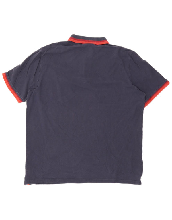 Tricou polo pentru bărbați Diadora XL bleumarin cu dungi