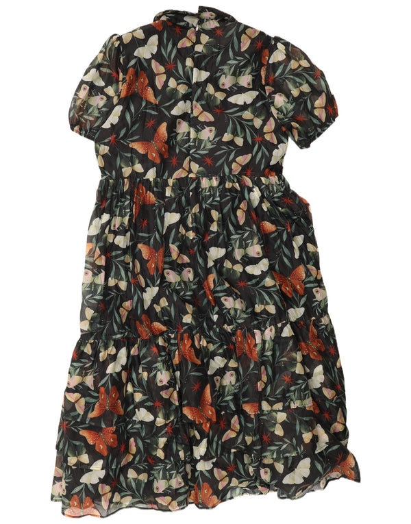 Rochie cu etaje pentru femei Disturbia cu model abstract, UK 20 2XL Green Butterfly