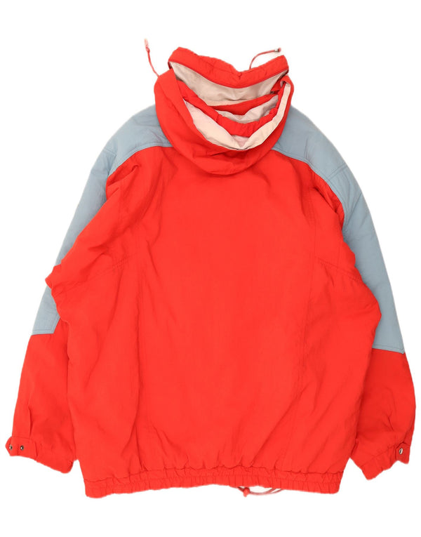 Jachetă de schi anorak cu glugă pentru bărbați Schoffel, IT 56 3XL, roșu, bloc de culoare