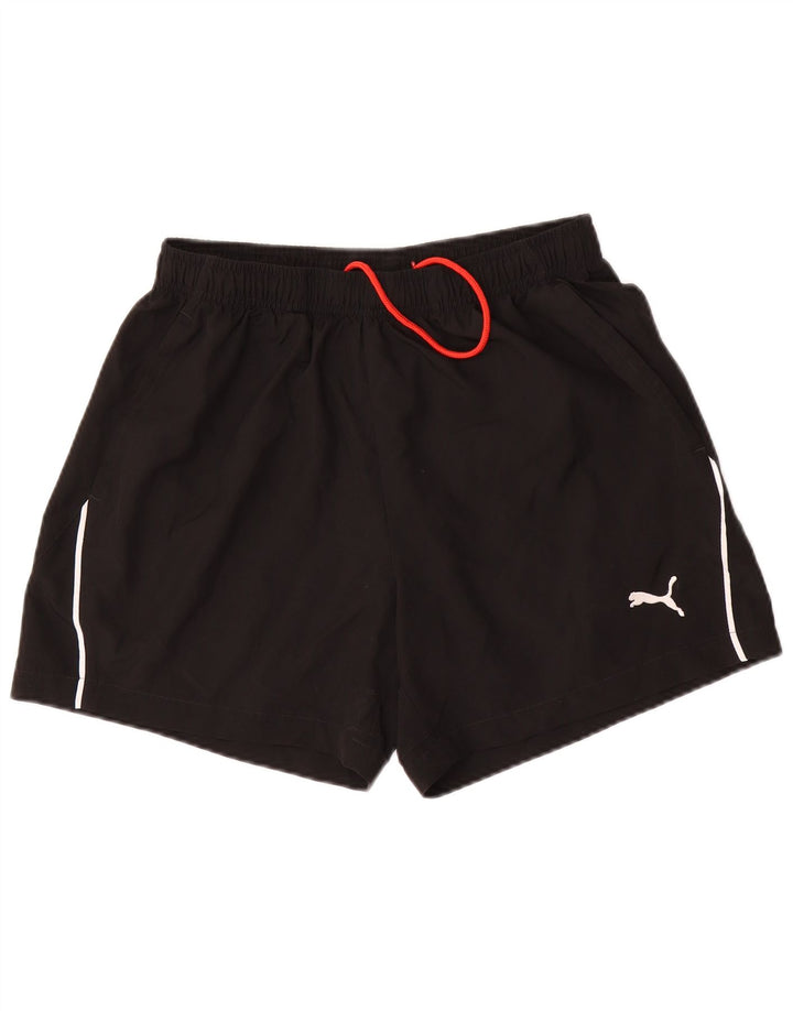 Pantaloni scurți sport Puma pentru bărbați, poliester mediu negru