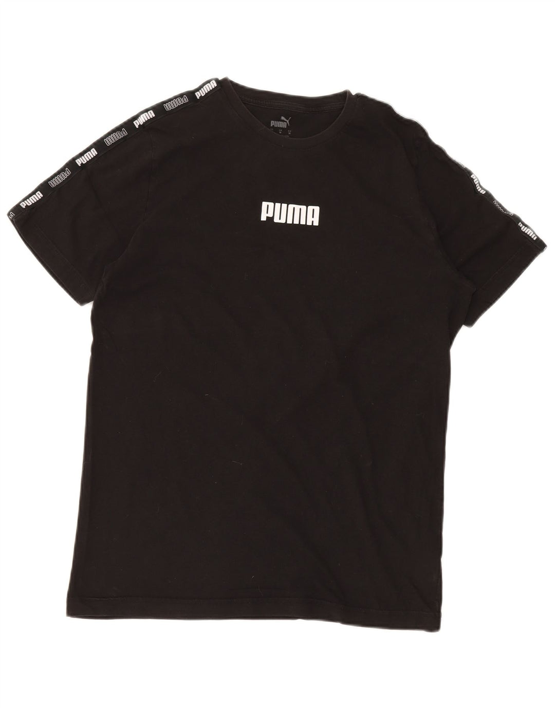 Tricou grafic PUMA pentru bărbați Top mediu din bumbac negru