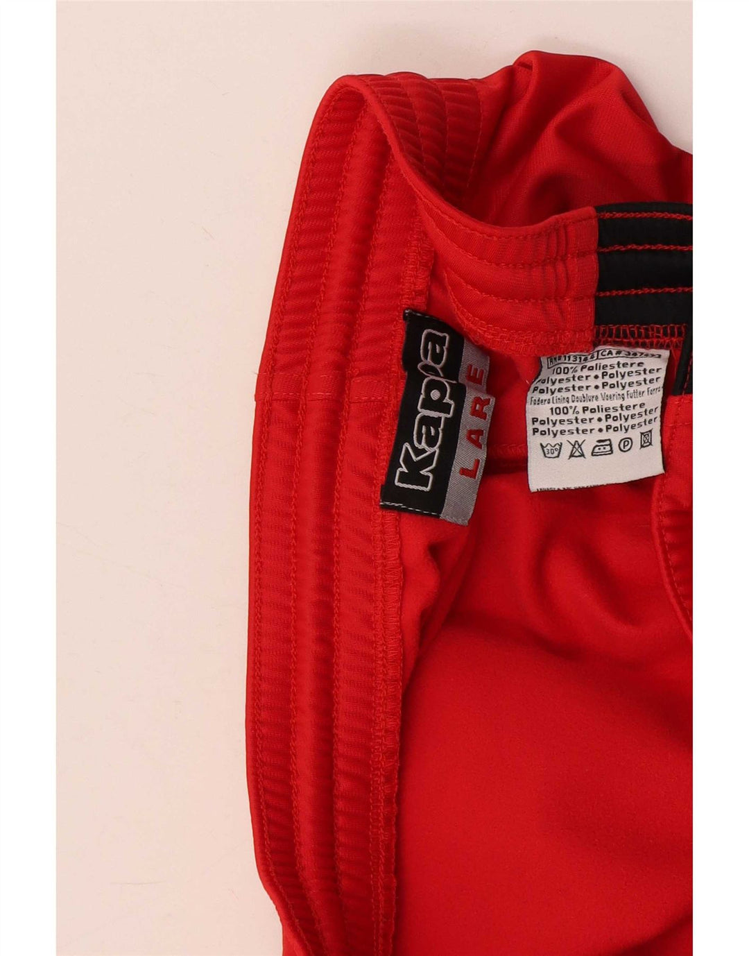 Pantaloni de trening pentru bărbați Kappa, roșu, poliester color bloc