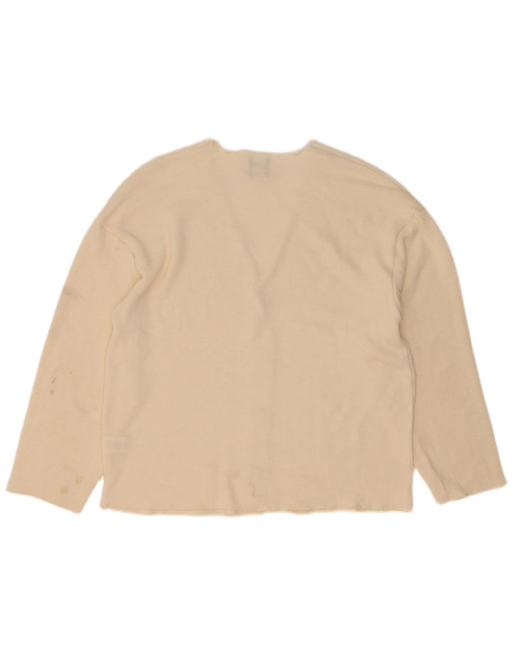 Top cardigan pentru femei Zara UK 14, viscoză, albă, medie