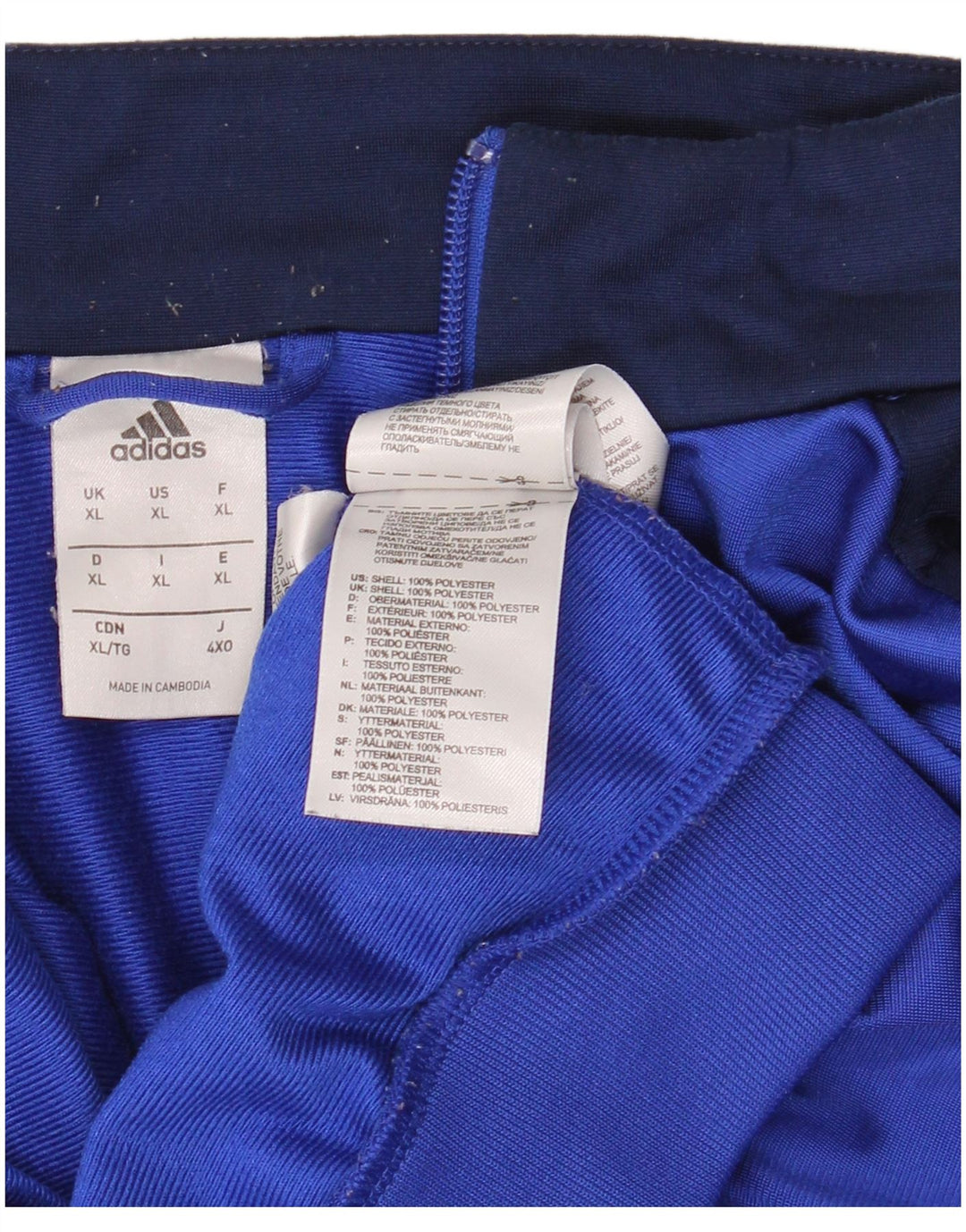Jachetă de trening pentru bărbați Adidas XL, albastru, poliester color bloc