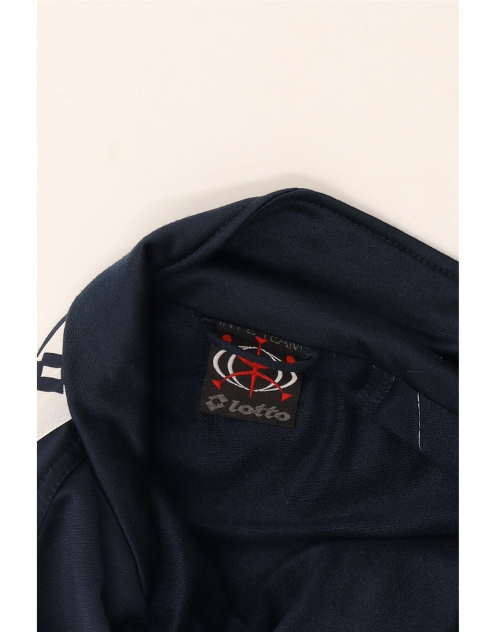 LOTTO Jachetă de trening cu grafică pentru bărbați, XL, bleumarin, color block