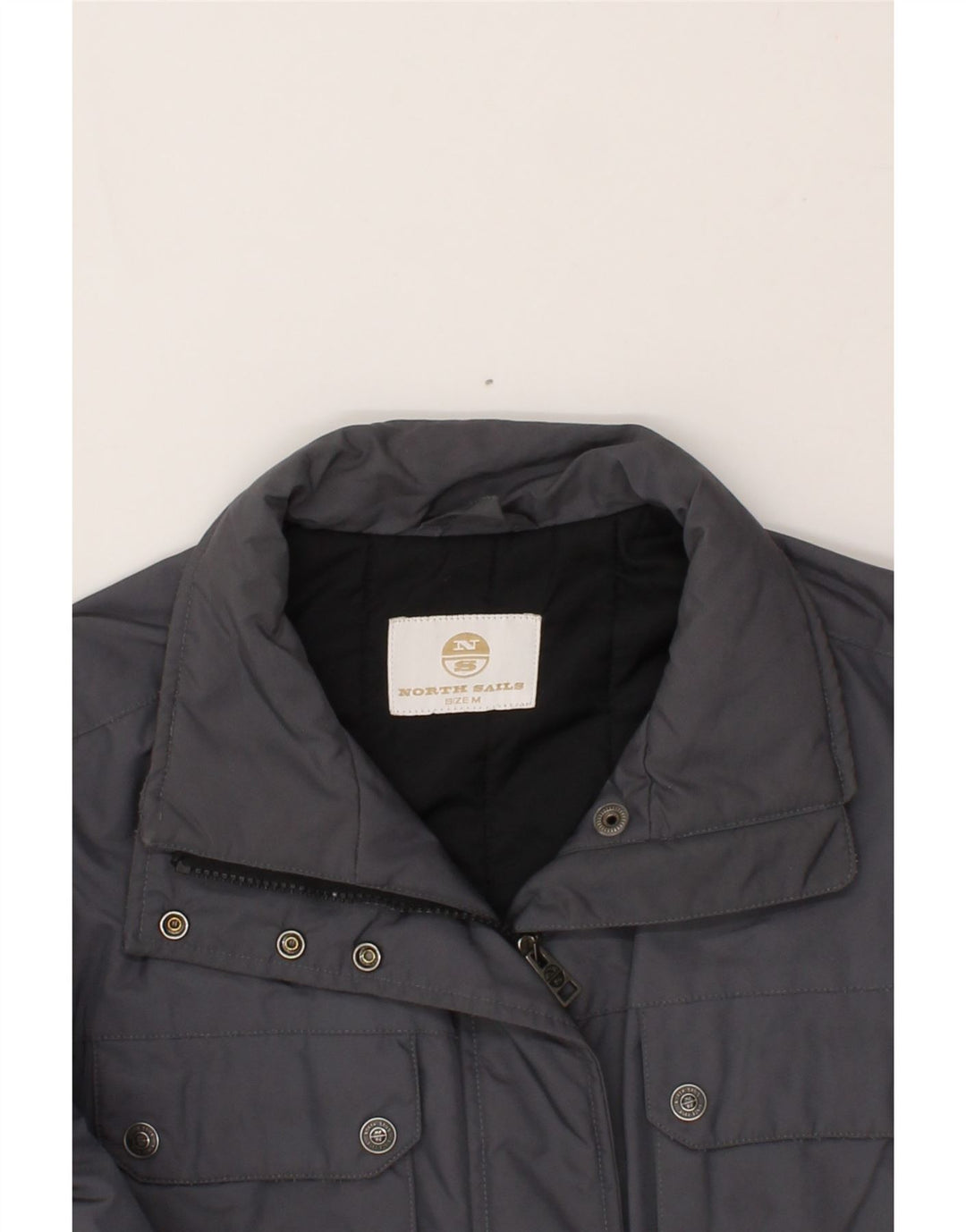 NORTH SAILS Womens Windbreaker Jacket UK 14 Medium Grey Polyamide Vintage North Sails and Second-Hand North Sails from Messina Hembry 