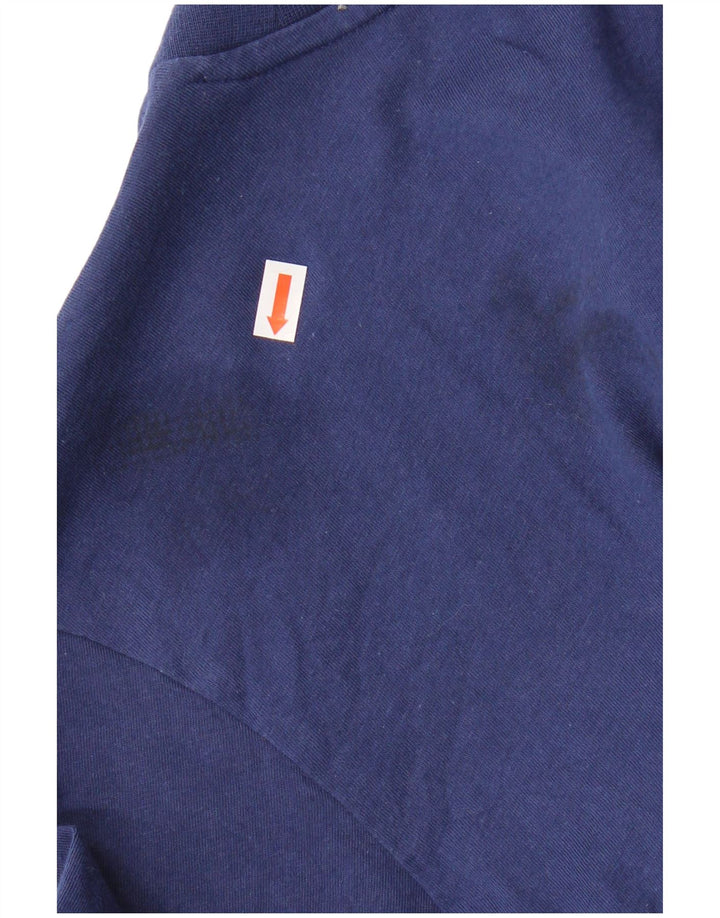 Tricou pentru bărbați ADIDAS Top mediu din bumbac bleumarin