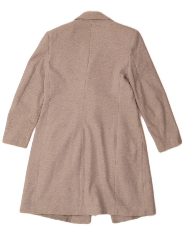 Zara Womens 1 Button Overcoat UK 14 Large Gri Poliester