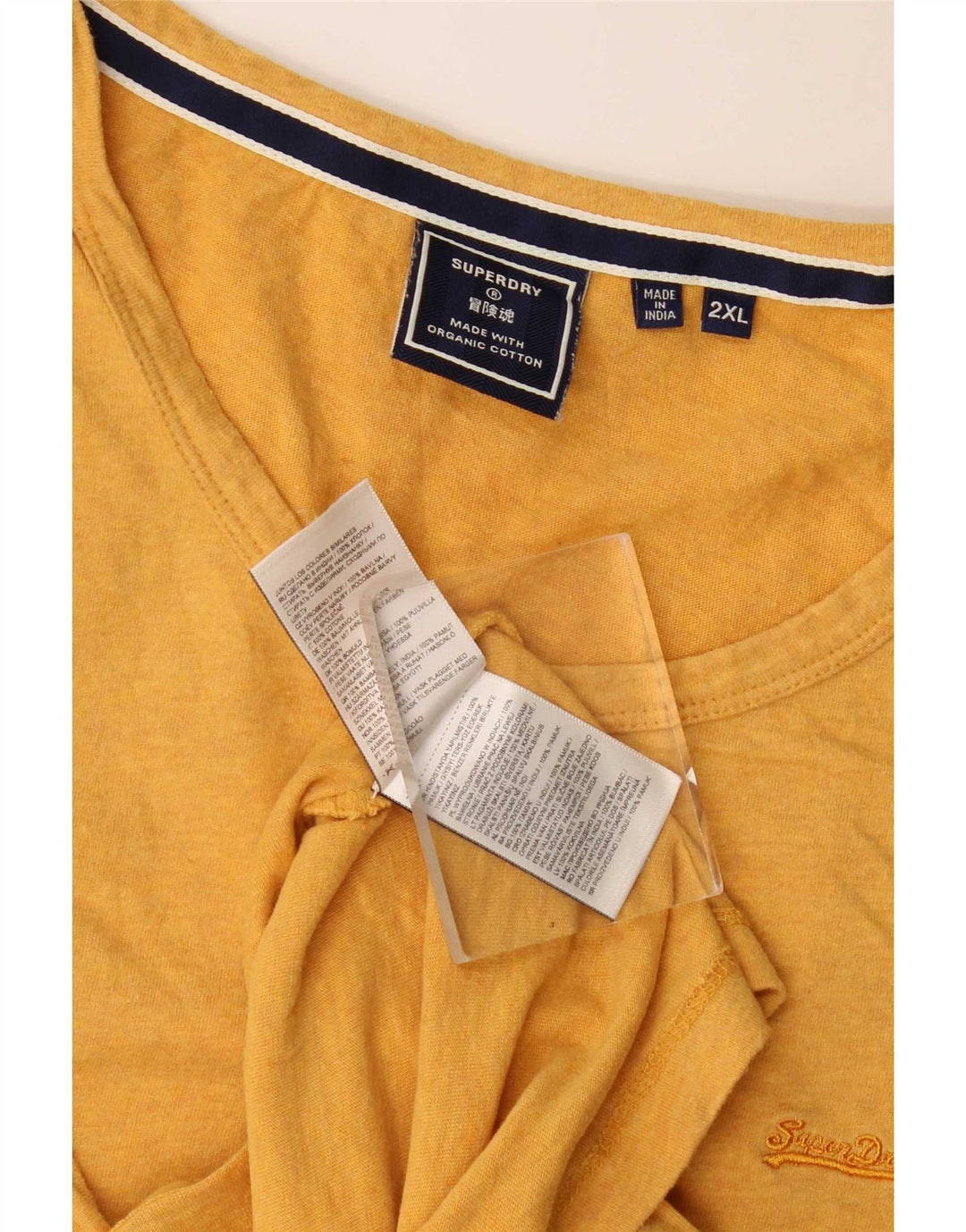 Vestă Superdry pentru bărbați, 2XL, bumbac galben