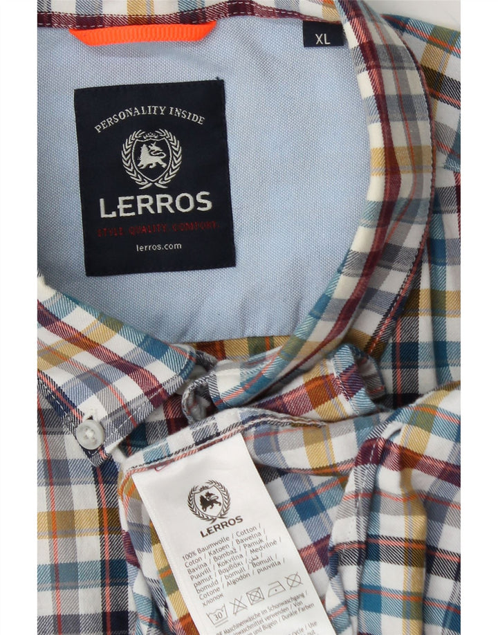 LERROS Mens Shirt XL Multicoloured Check Cotton