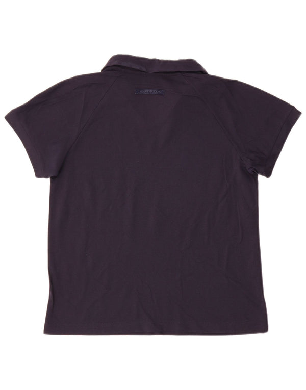Tricou polo Armani Jeans pentru femei UK 14 Medium Bleumarin