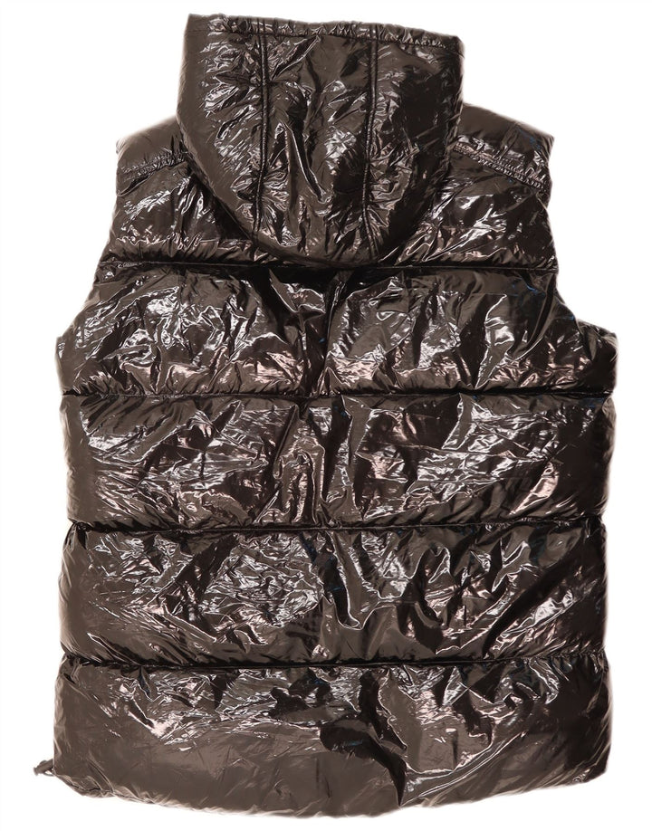 Gilet căptușit cu glugă pentru bărbați ZARA UK 38 Poliester mediu negru