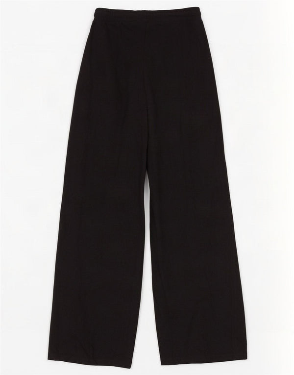 Pantaloni de trening Zara pentru femei cu picioare largi UK 8, bumbac negru mic