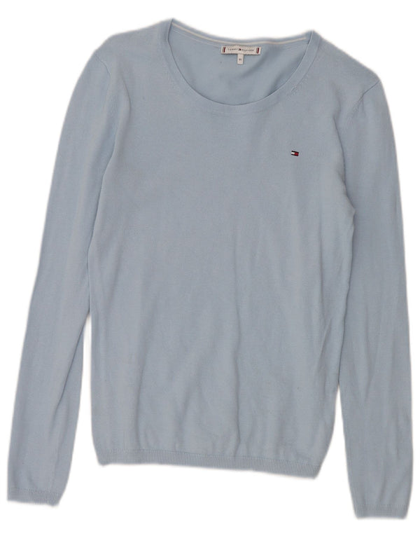 Pulover Tommy Hilfiger pentru femei cu decolteu triplu UK 6 XS Albastru