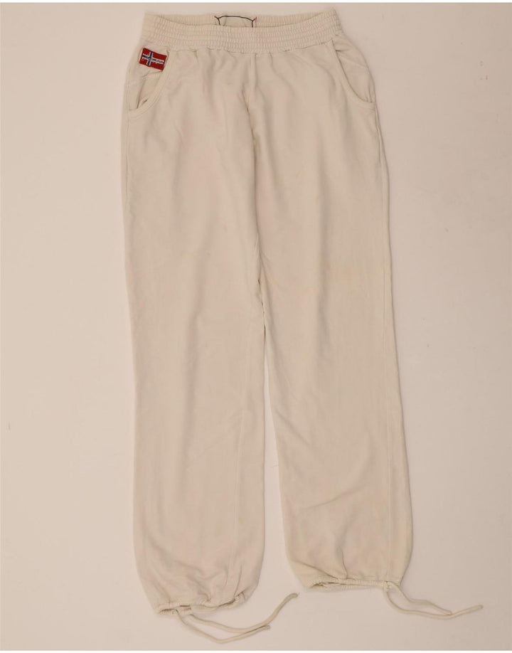 NAPAPIJRI Pantaloni de trening grafic pentru femei Joggeri UK 12 Medium White