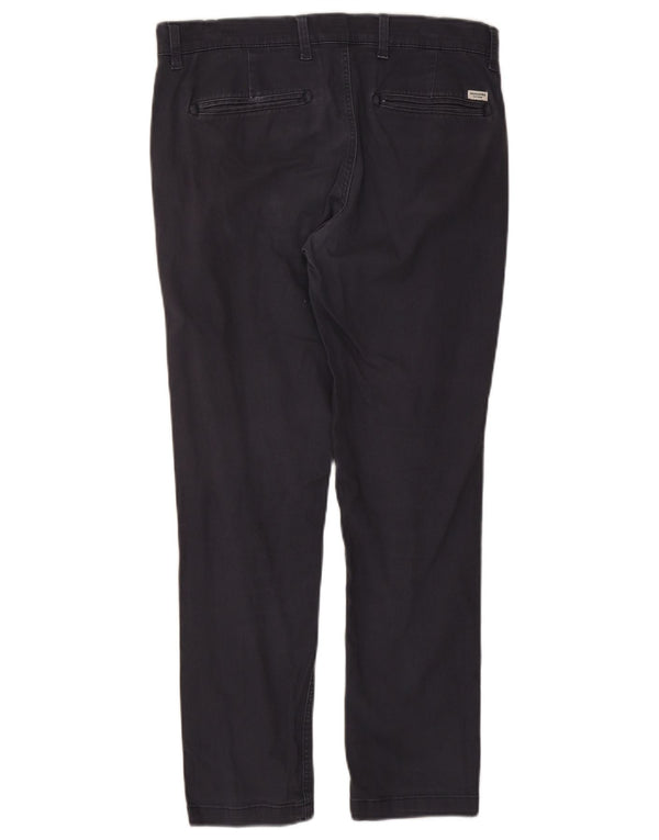 Pantaloni chino slim pentru bărbați Jack & Jones L32 L28 bumbac bleumarin