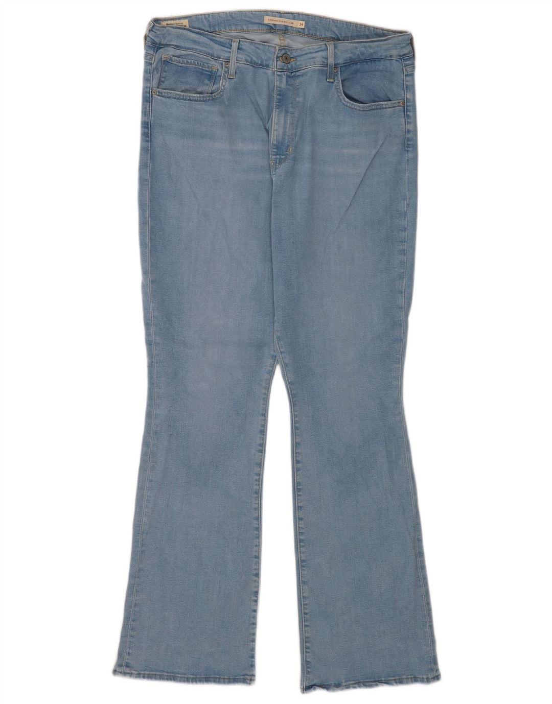 Blugi Levi's pentru femei 725 cu talie înaltă Bootcut W34 L32 Blue Lyocell