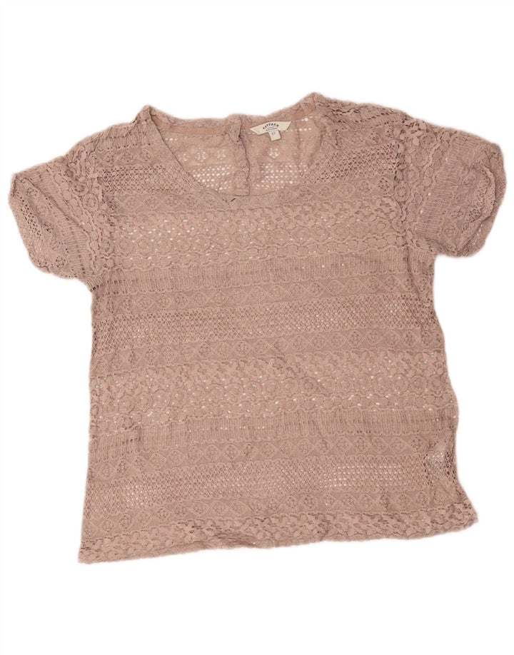 Bluză pentru femei Fat Face Crochet Top UK 12 Medium Beige Bumbac