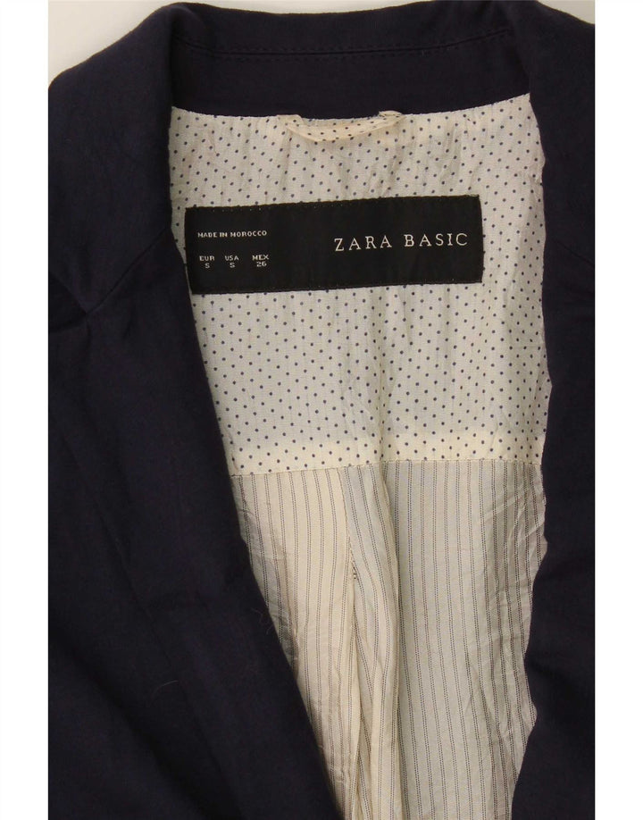 Sacou blazer pentru femei Zara, cu 1 nasture, UK 10 Mic, bleumarin