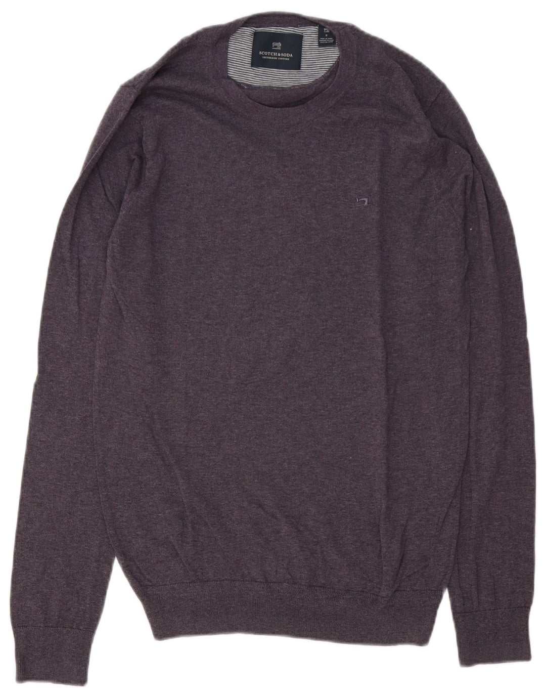 Pulover pentru bărbați Scotch & Soda, cu gât crew, mic violet
