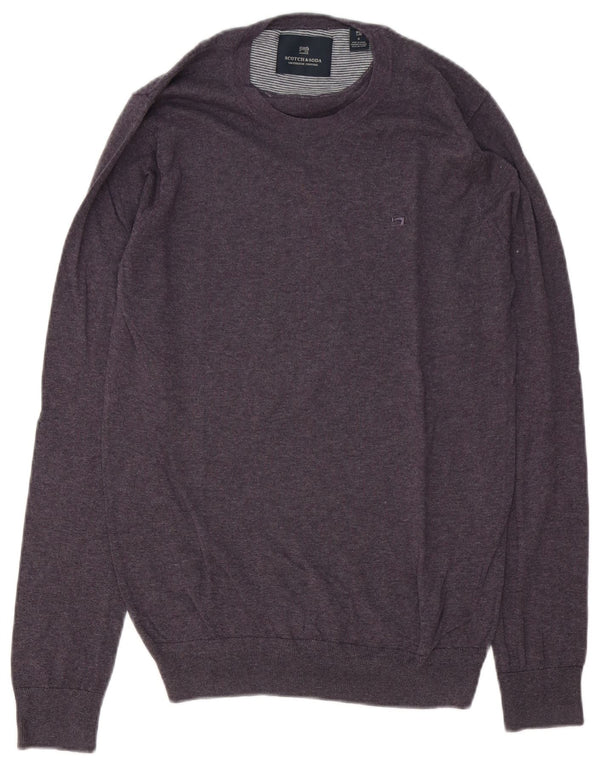 Scotch & Soda Mens Crew Neck Jumper Sweater Small Purple
