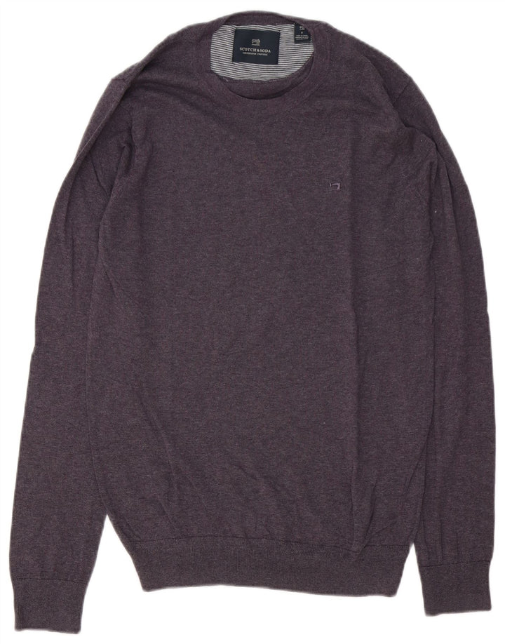 Pulover pentru bărbați Scotch & Soda, cu gât crew, mic violet