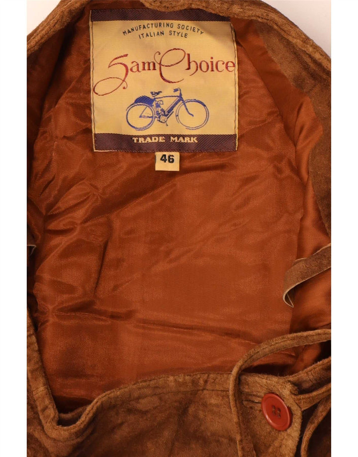 Fusta Wrap Vintage pentru femeie din piele intoarsa IT 46 Large W32 Brown