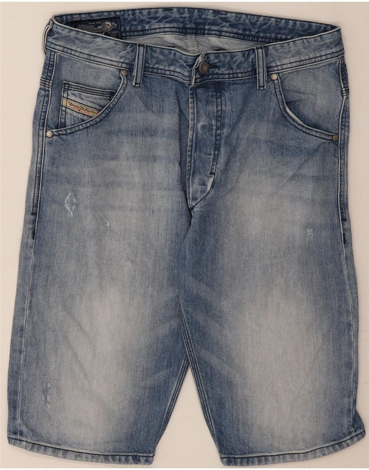 DIESEL Mens Distressed Denim Shorts  W31 Medium Blue Cotton Vintage Diesel and Second-Hand Diesel from Messina Hembry 