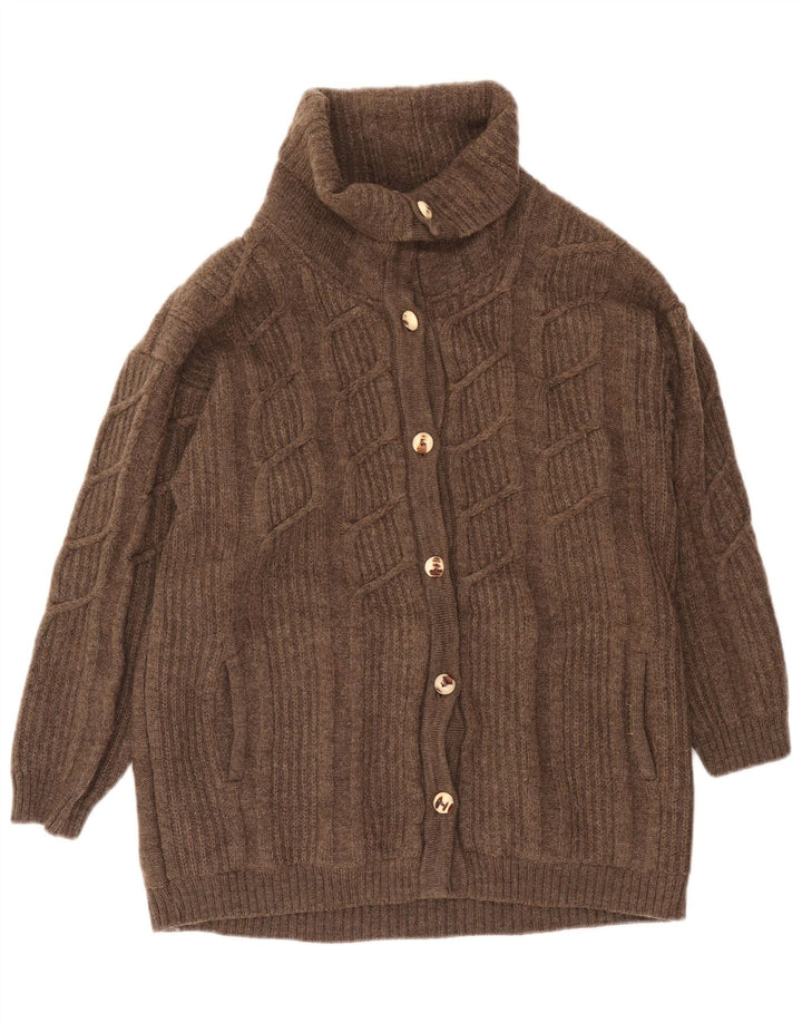 Pulover cardigan pentru femei Geiger EU 42 Lână maro mare